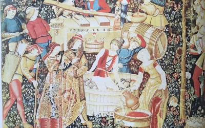 scene de vendanges musee de cluny tapisserie fin xv